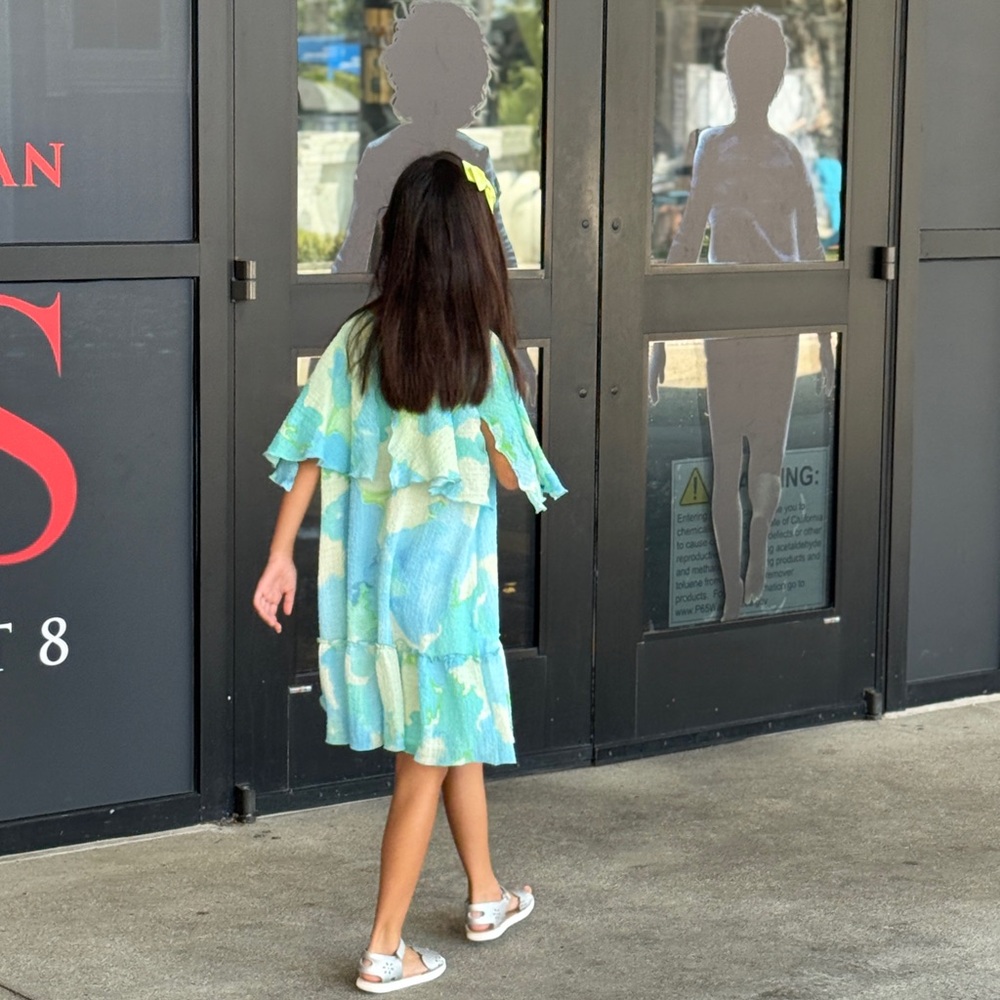 Nanos Aqua and Yellow Kids Dress